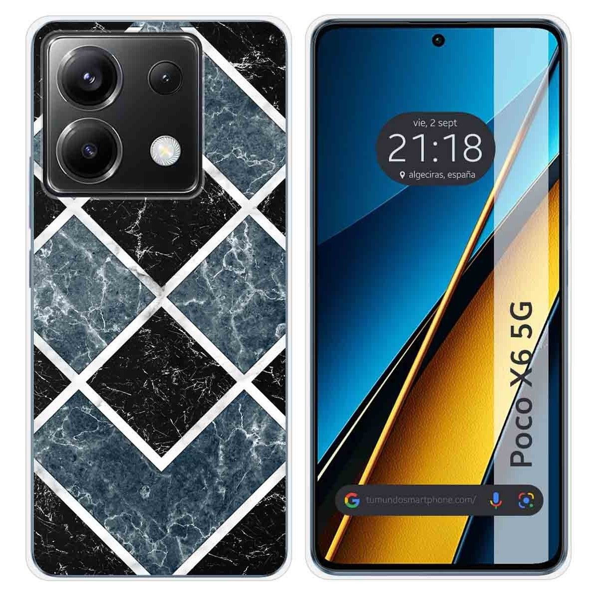 Funda Silicona para Xiaomi Poco X6 5G diseño Mármol 06 Dibujos