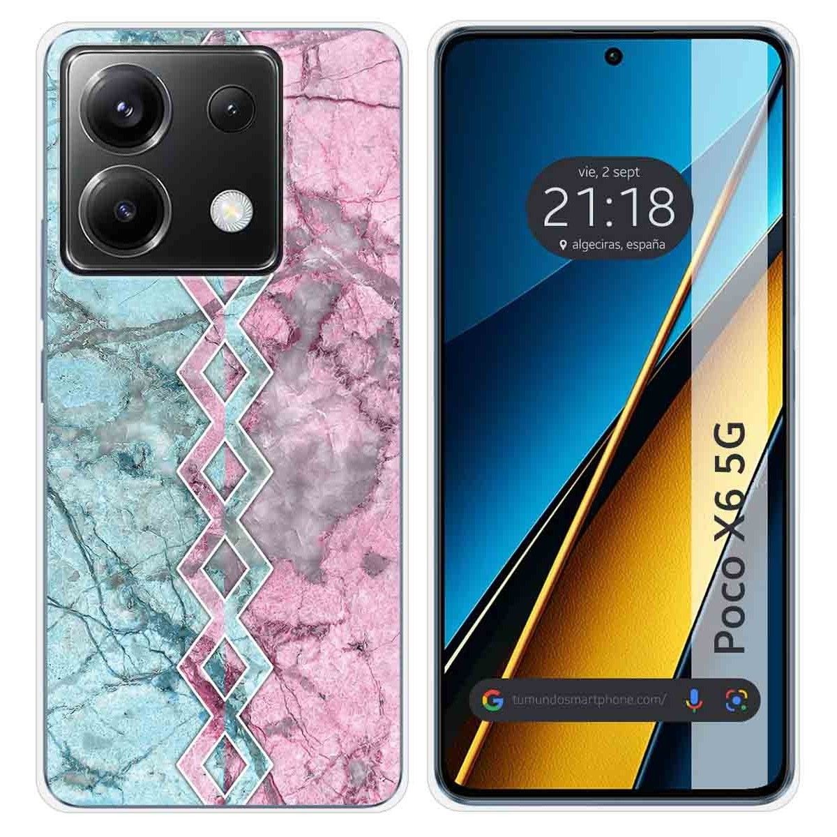 Funda Silicona para Xiaomi Poco X6 5G diseño Mármol 08 Dibujos