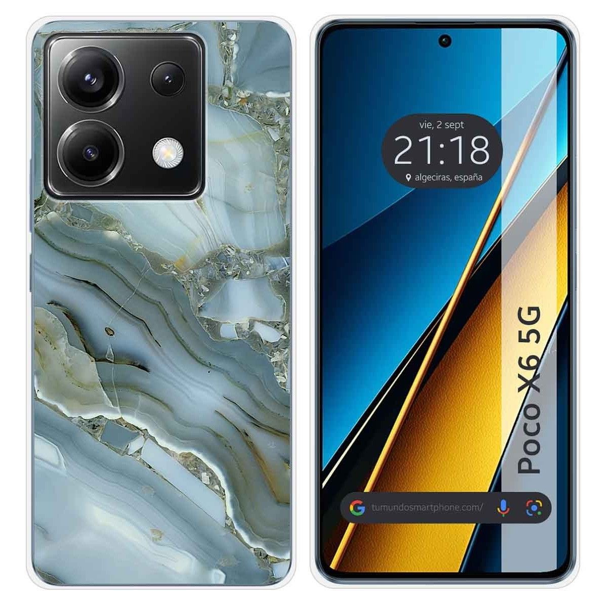 Funda Silicona para Xiaomi Poco X6 5G diseño Mármol 09 Dibujos
