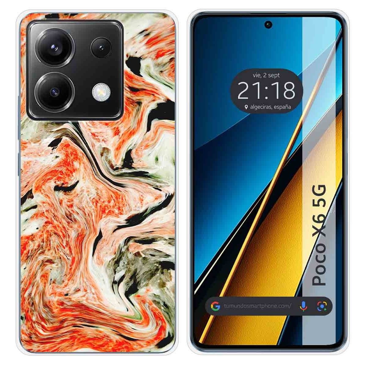 Funda Silicona para Xiaomi Poco X6 5G diseño Mármol 12 Dibujos