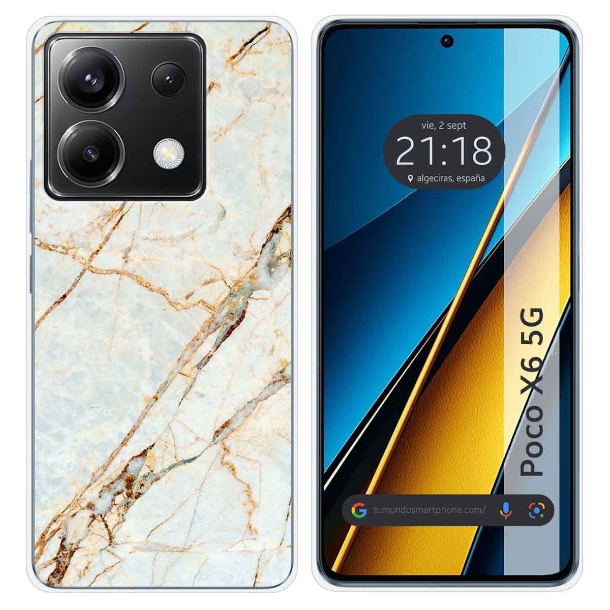 Funda Silicona para Xiaomi Poco X6 5G diseño Mármol 13 Dibujos