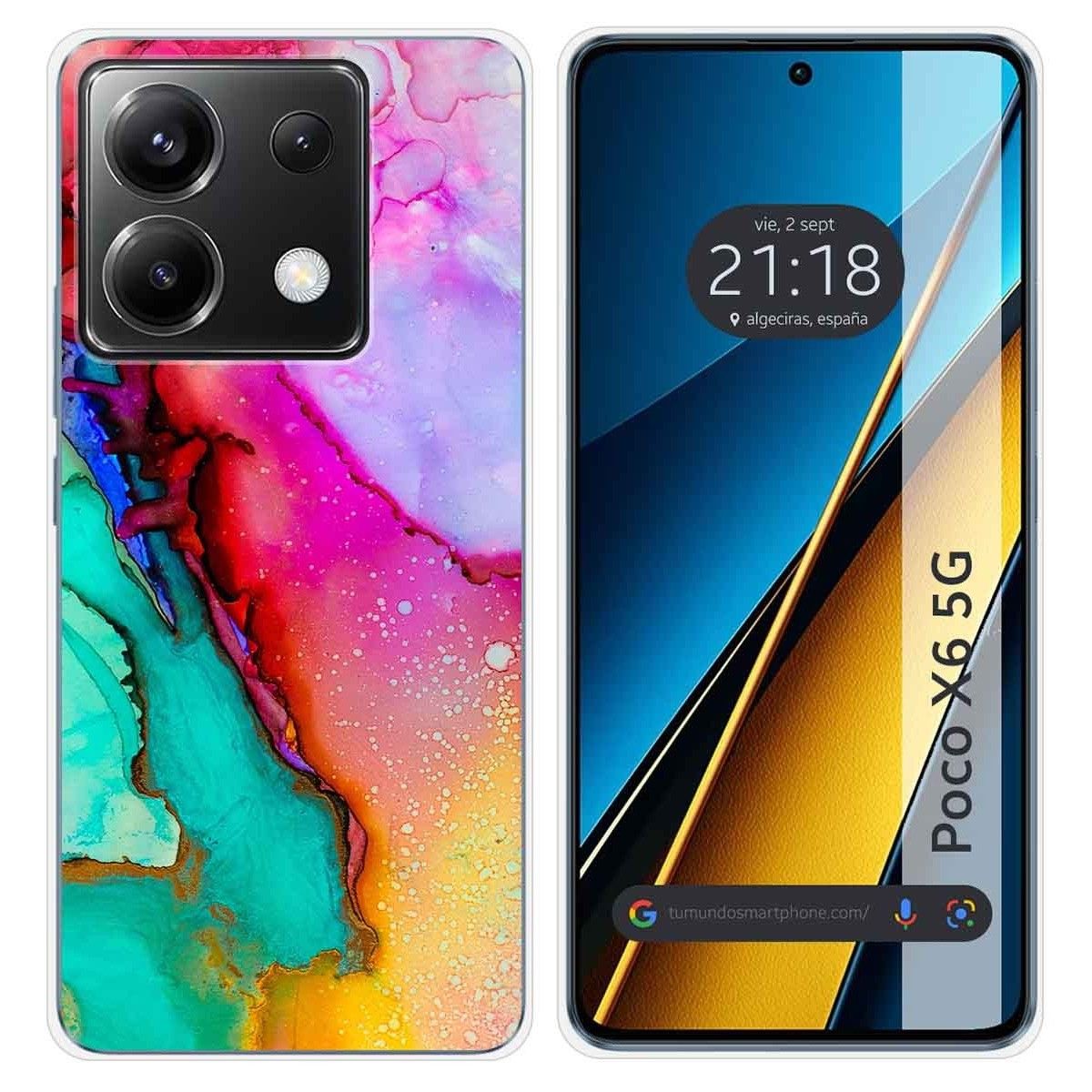 Funda Silicona para Xiaomi Poco X6 5G diseño Mármol 15 Dibujos