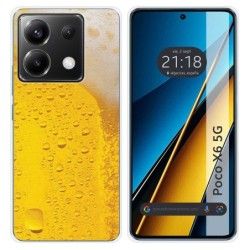 Funda Silicona para Xiaomi Poco X6 5G diseño Cerveza Dibujos