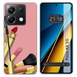 Funda Silicona para Xiaomi Poco X6 5G diseño Brochas Dibujos