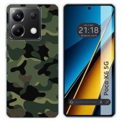 Funda Silicona para Xiaomi Poco X6 5G diseño Camuflaje Dibujos