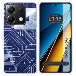Funda Silicona para Xiaomi Poco X6 5G diseño Circuito Dibujos