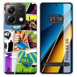 Funda Silicona para Xiaomi Poco X6 5G diseño Comic Dibujos