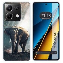 Funda Silicona para Xiaomi Poco X6 5G diseño Elefante Dibujos