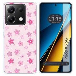 Funda Silicona para Xiaomi Poco X6 5G diseño Flores Dibujos