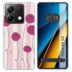 Funda Silicona para Xiaomi Poco X6 5G diseño Flores Vintage Dibujos