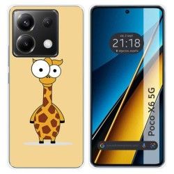 Funda Silicona para Xiaomi Poco X6 5G diseño Jirafa Dibujos