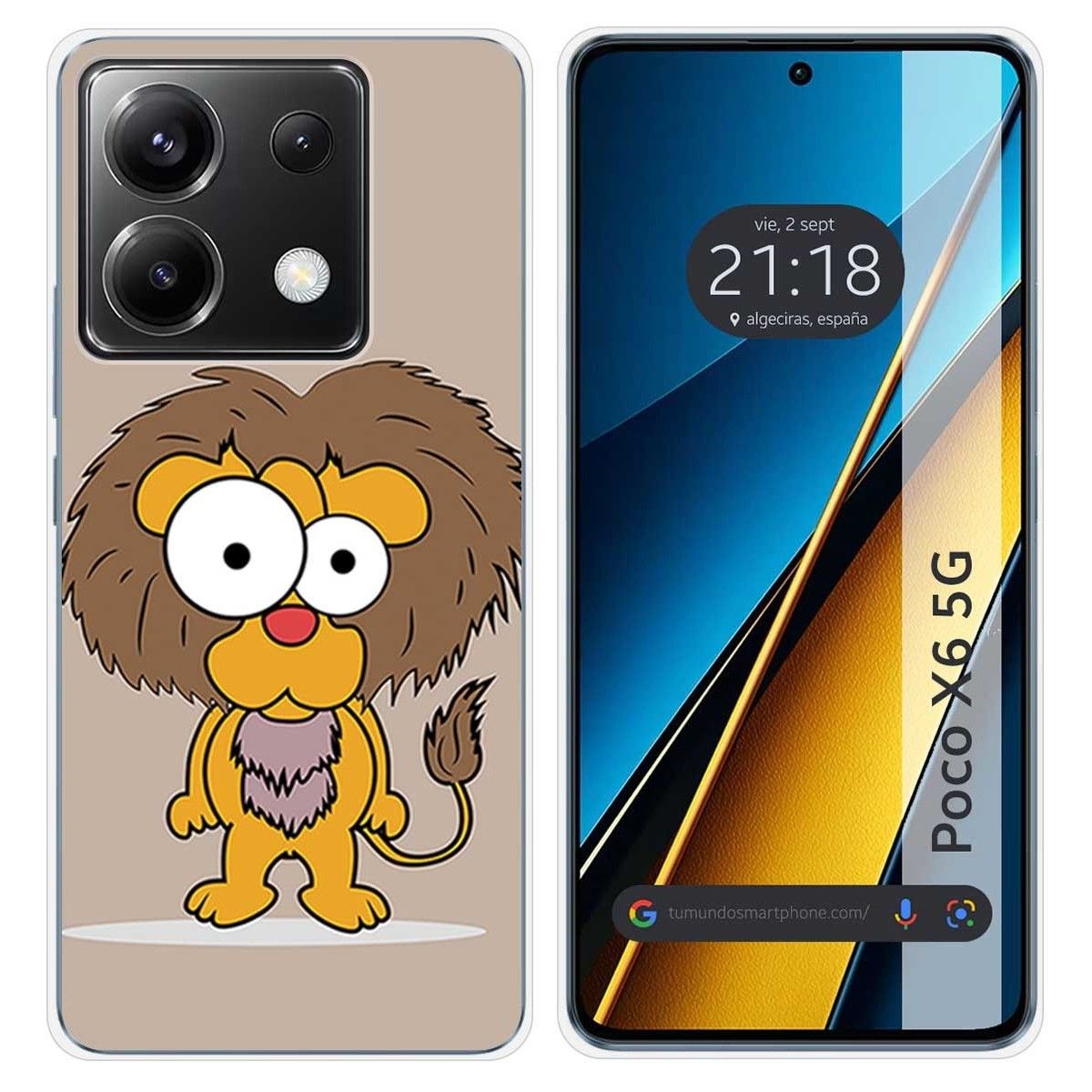 Funda Silicona para Xiaomi Poco X6 5G diseño Leon Dibujos
