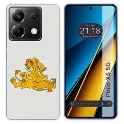Funda Silicona para Xiaomi Poco X6 5G diseño Leones Dibujos