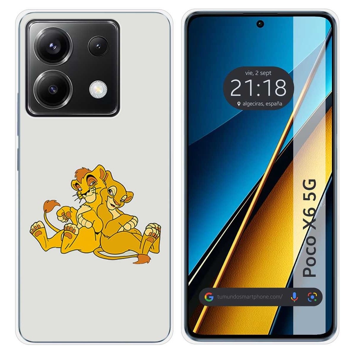 Funda Silicona para Xiaomi Poco X6 5G diseño Leones Dibujos