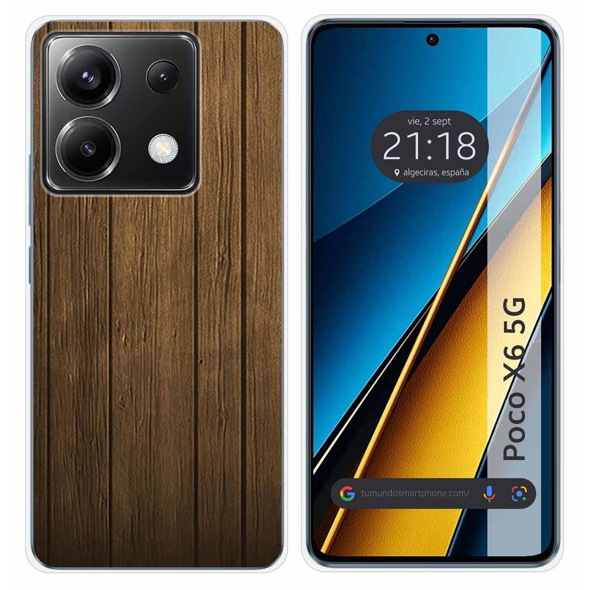 Funda Silicona para Xiaomi Poco X6 5G diseño Madera Dibujos