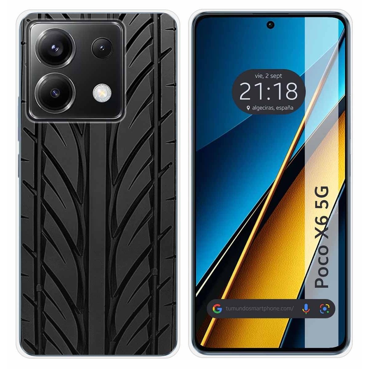 Funda Silicona para Xiaomi Poco X6 5G diseño Neumatico Dibujos