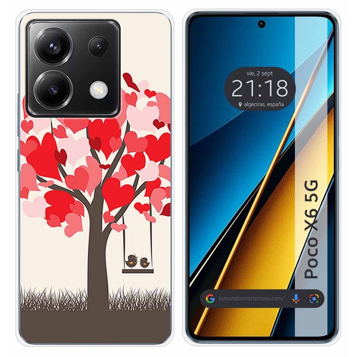 Funda Silicona para Xiaomi Poco X6 5G diseño Pajaritos Dibujos