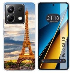 Funda Silicona para Xiaomi Poco X6 5G diseño Paris Dibujos