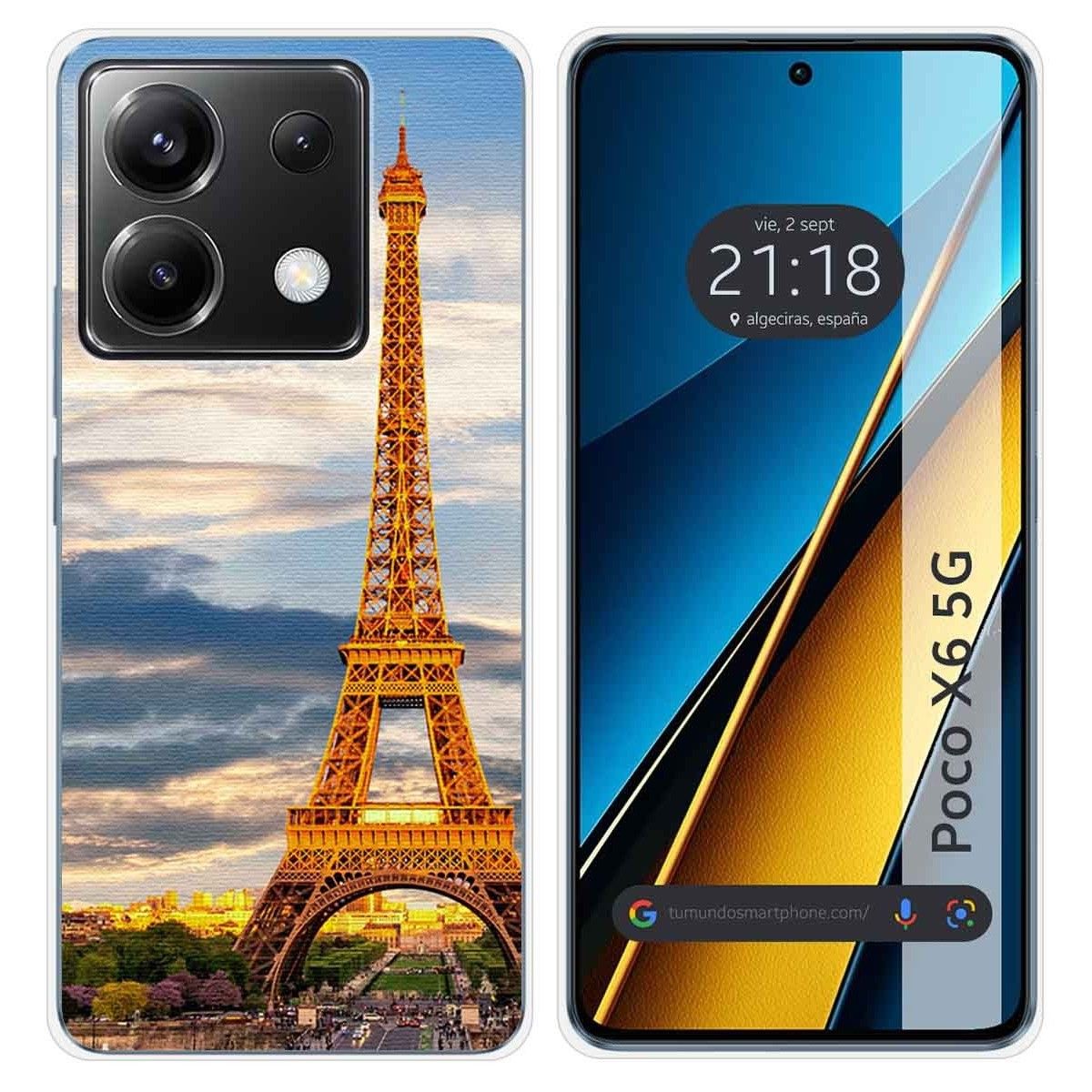Funda Silicona para Xiaomi Poco X6 5G diseño Paris Dibujos