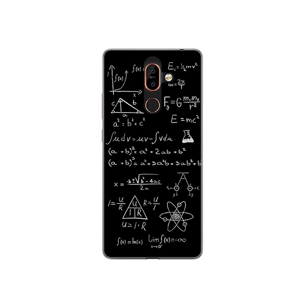 Funda Gel Tpu para Nokia 7 Plus Diseño Formulas Dibujos