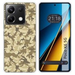Funda Silicona para Xiaomi Poco X6 5G diseño Sand Camuflaje Dibujos