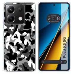 Funda Silicona para Xiaomi Poco X6 5G diseño Snow Camuflaje Dibujos