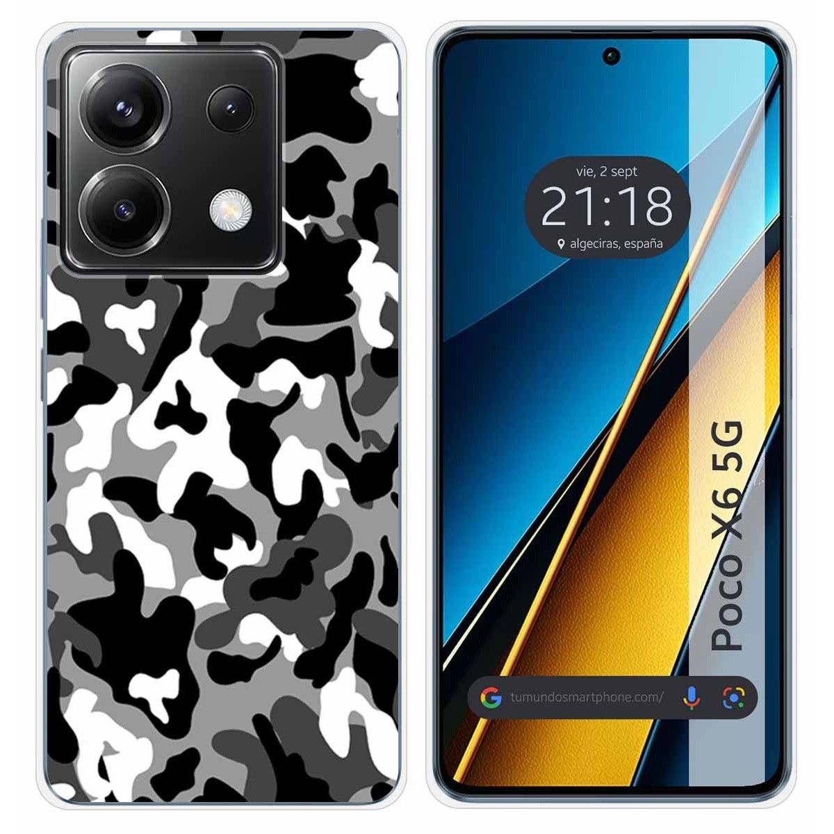 Funda Silicona para Xiaomi Poco X6 5G diseño Snow Camuflaje Dibujos