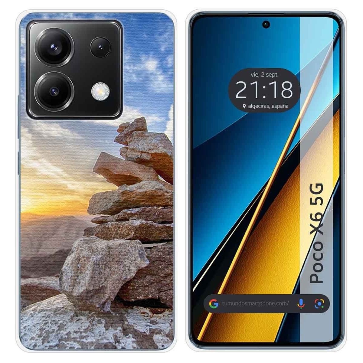 Funda Silicona para Xiaomi Poco X6 5G diseño Sunset Dibujos