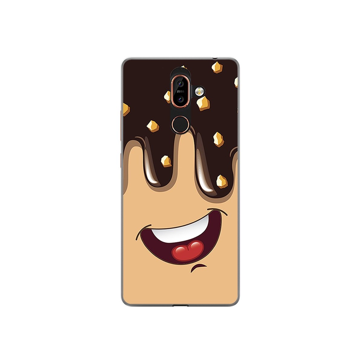 Funda Gel Tpu para Nokia 7 Plus Diseño Helado Chocolate Dibujos