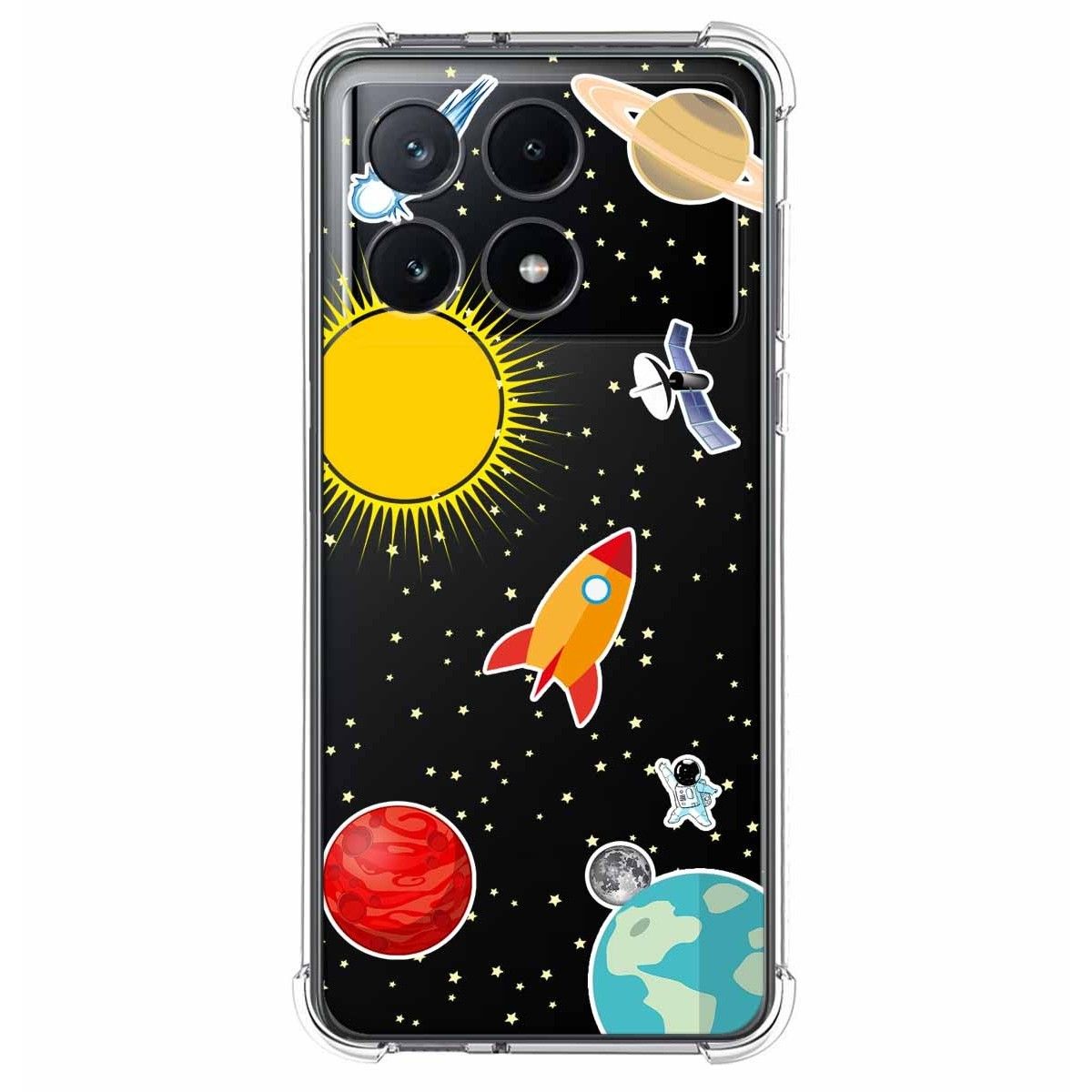 Funda Silicona Antigolpes para Xiaomi Poco X6 Pro 5G diseño Espacio Dibujos