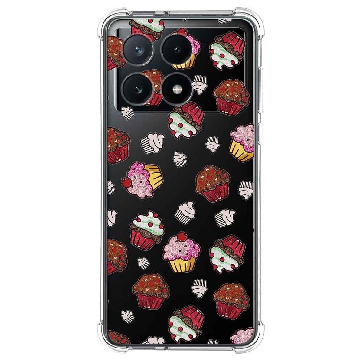 Funda Silicona Antigolpes para Xiaomi Poco X6 Pro 5G diseño Muffins Dibujos