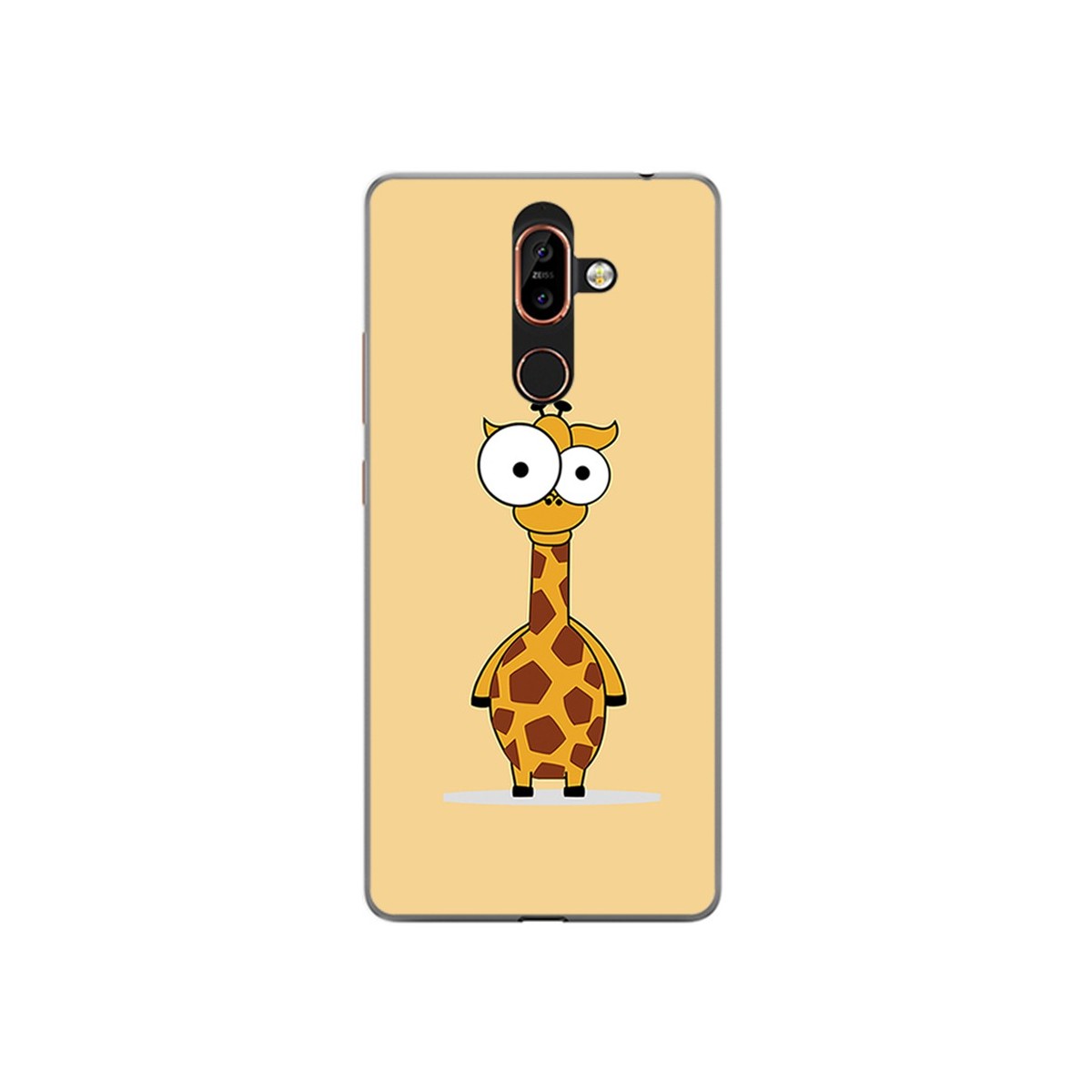 Funda Gel Tpu para Nokia 7 Plus Diseño Jirafa Dibujos