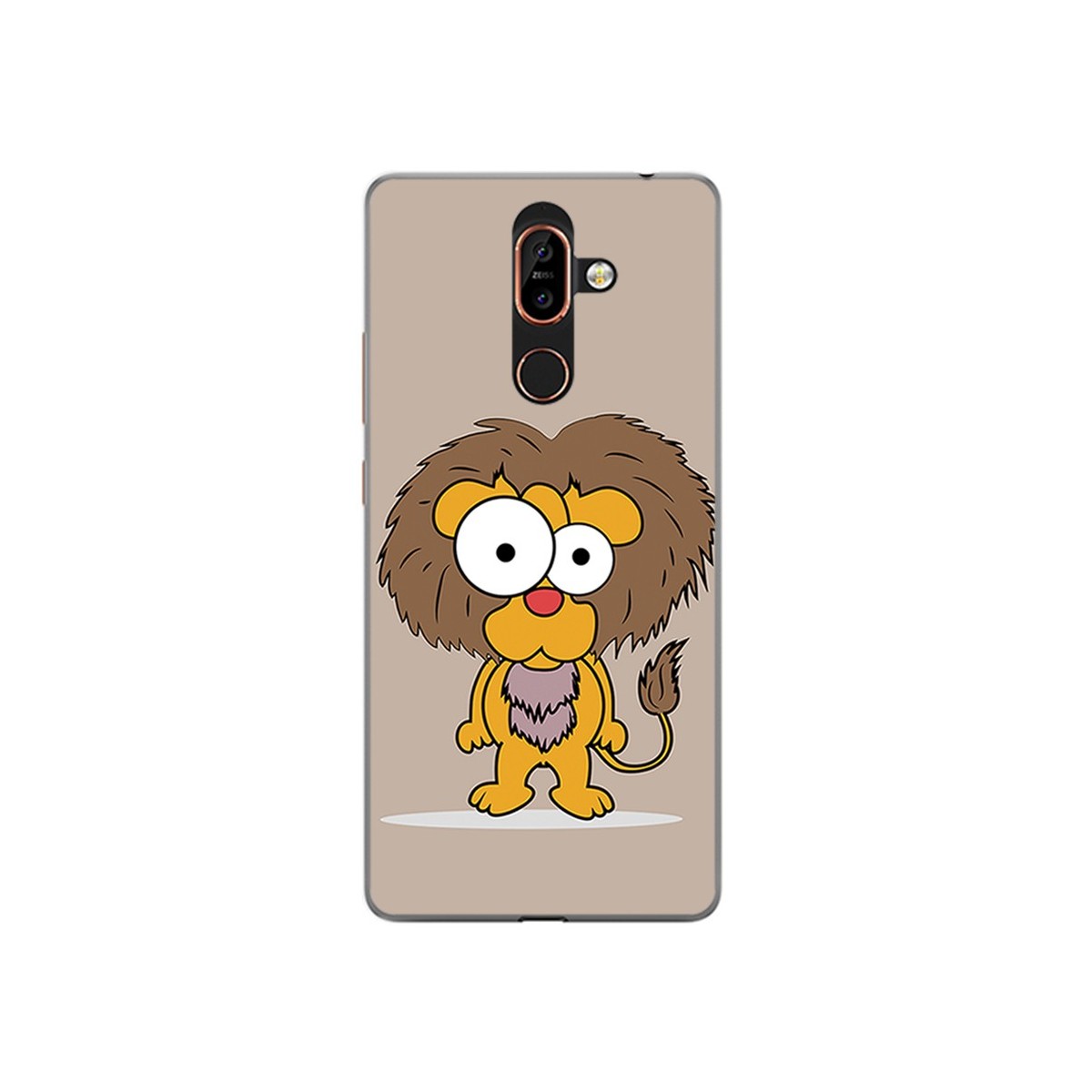 Funda Gel Tpu para Nokia 7 Plus Diseño Leon Dibujos
