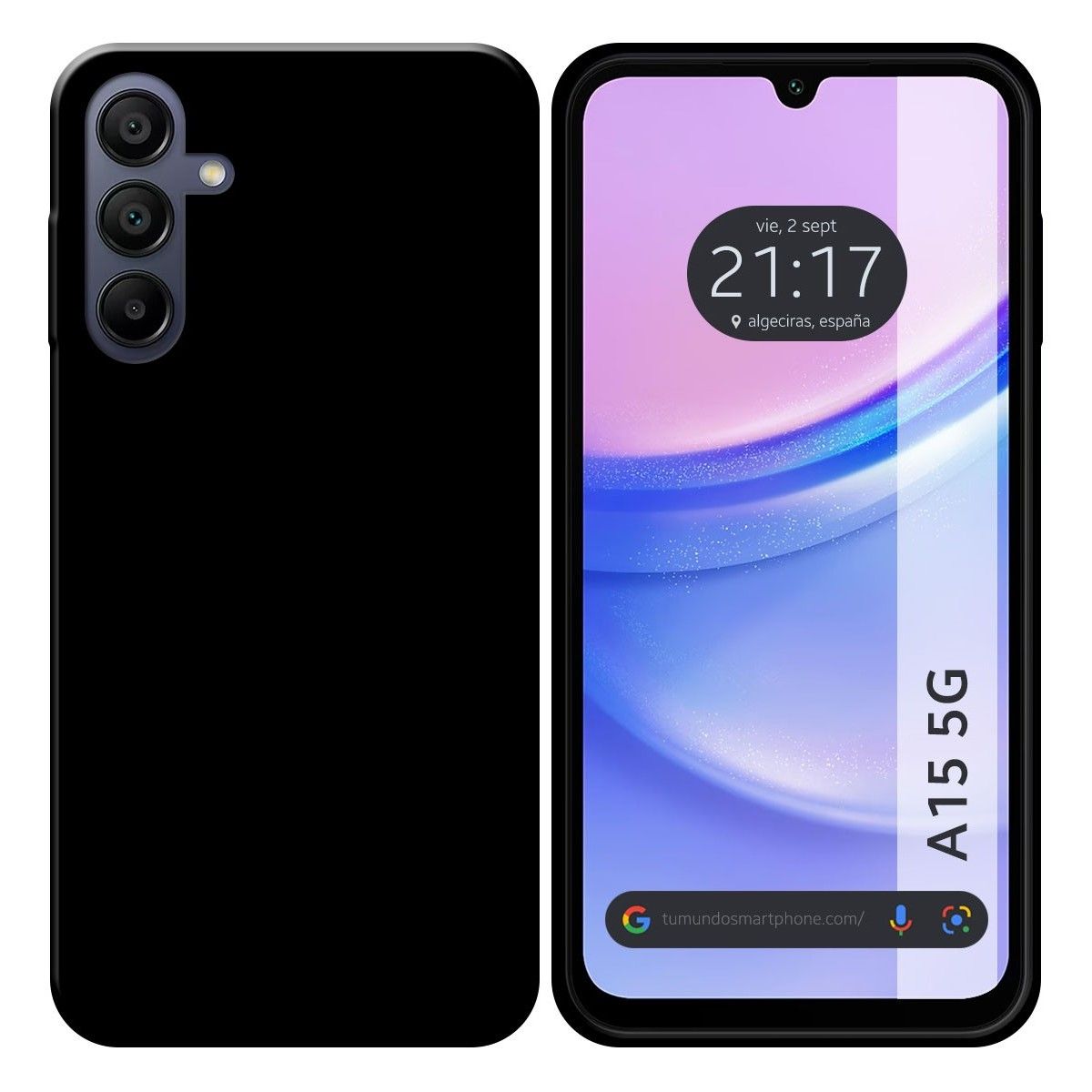 Funda Silicona Gel TPU Negra para Samsung Galaxy A15 4G / 5G