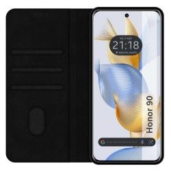 Funda Libro de Polipiel con tarjetero para Huawei Honor 90 5G color Negra 2
