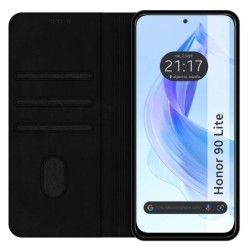 Funda Libro de Polipiel con tarjetero para Huawei Honor 90 lite 5G color Negra 2