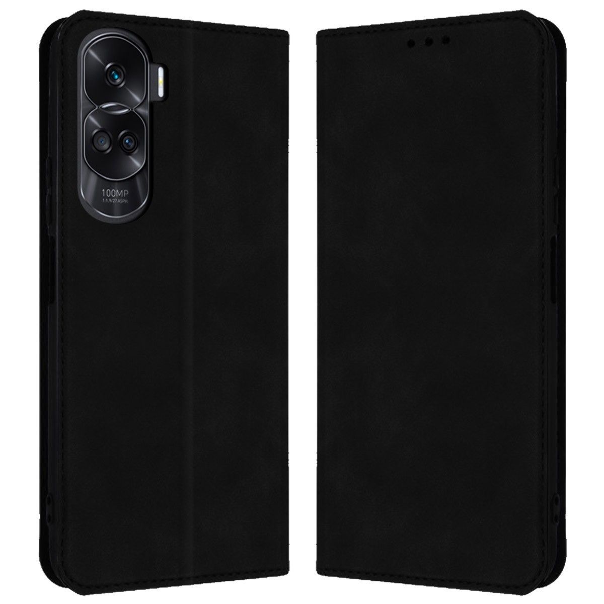 Funda Libro de Polipiel con tarjetero para Huawei Honor 90 lite 5G color Negra