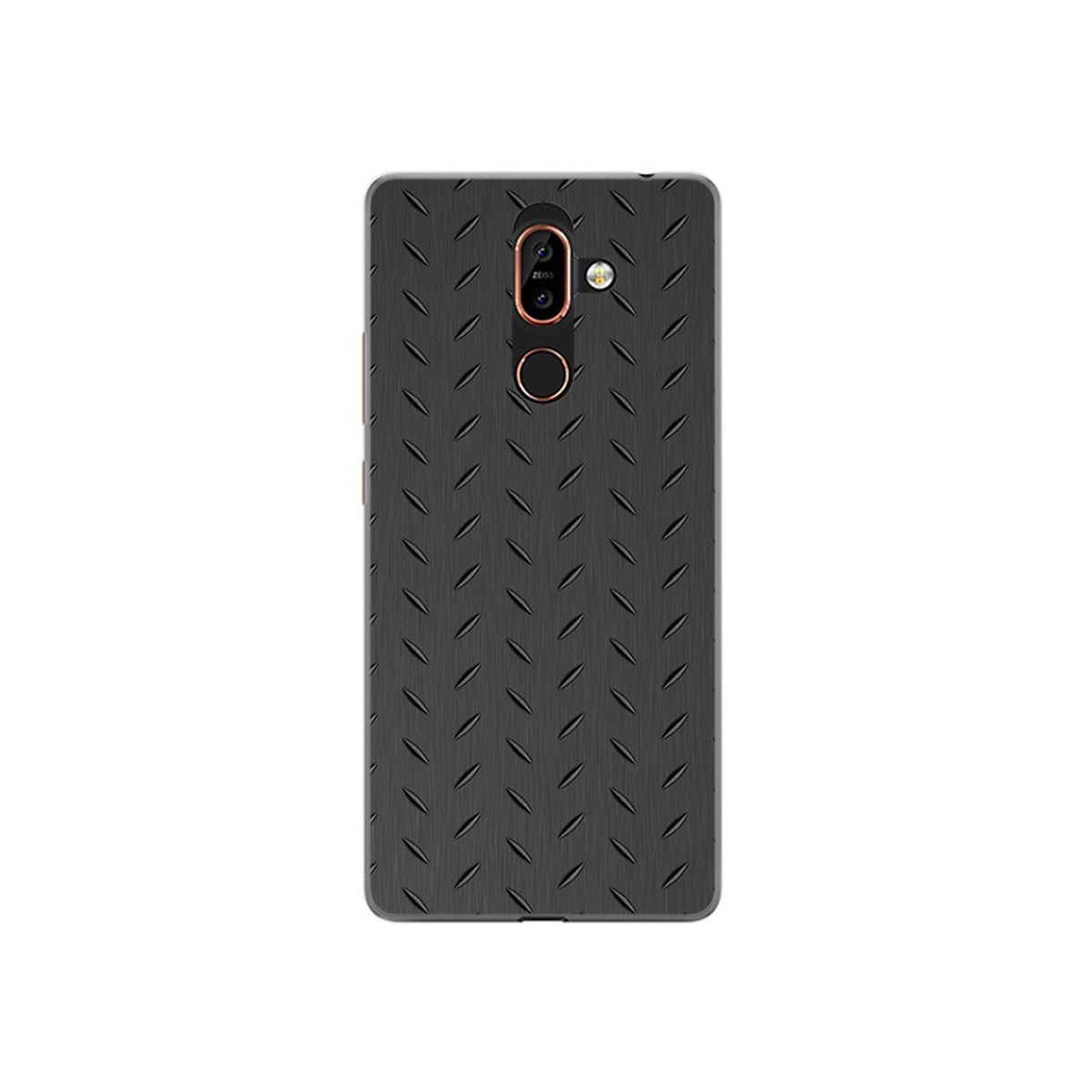 Funda Gel Tpu para Nokia 7 Plus Diseño Metal Dibujos