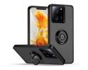 Funda Mate con Borde Negro y Anillo Giratorio 360 para Xiaomi Poco X6 Pro 5G