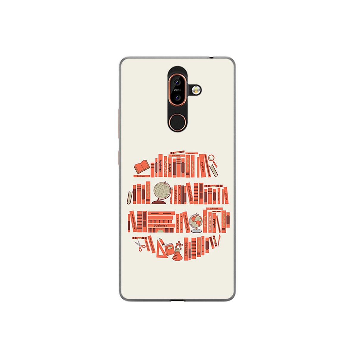 Funda Gel Tpu para Nokia 7 Plus Diseño Mundo Libro Dibujos