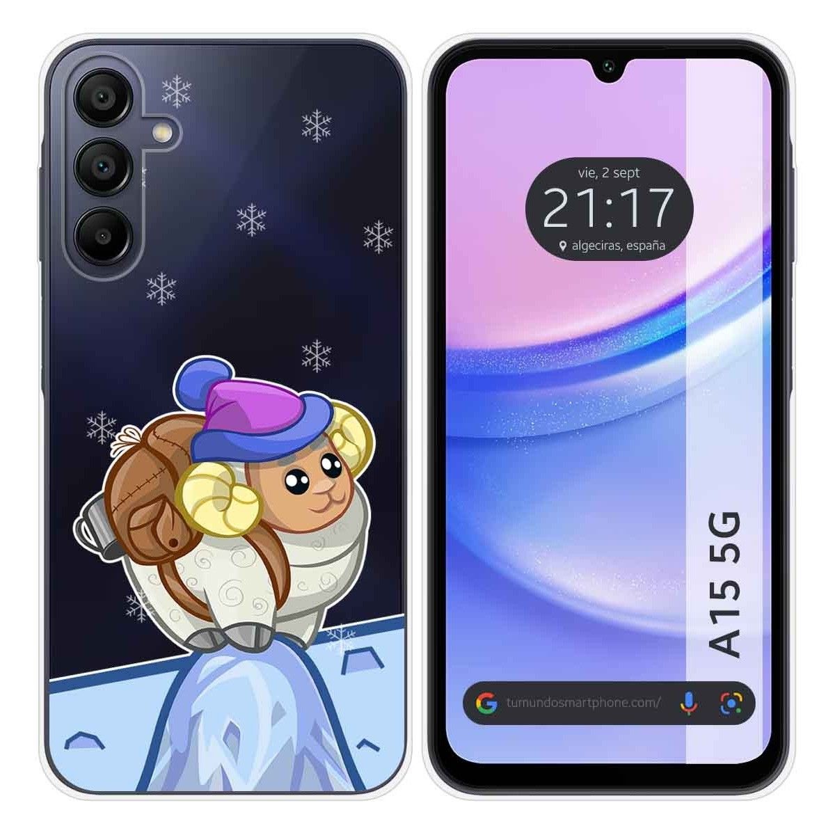 Funda Silicona Transparente para Samsung Galaxy A15 4G / 5G diseño Cabra Dibujos
