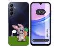 Funda Silicona Transparente para Samsung Galaxy A15 4G / 5G diseño Conejo Dibujos
