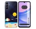 Funda Silicona Transparente para Samsung Galaxy A15 4G / 5G diseño Playa Dibujos