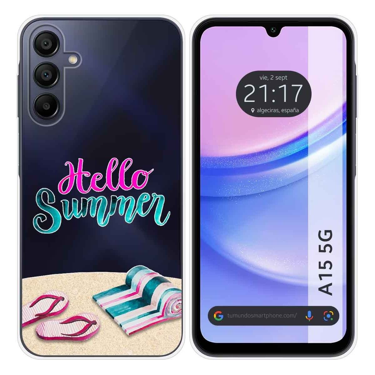 Funda Silicona Transparente para Samsung Galaxy A15 4G / 5G diseño Summer Dibujos