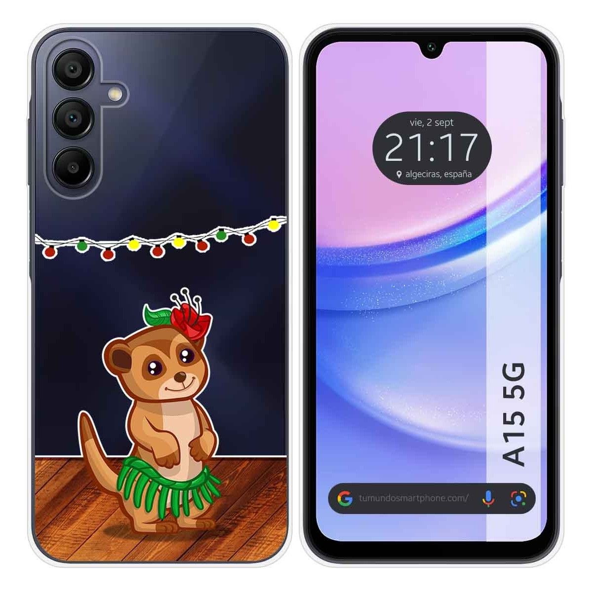 Funda Silicona Transparente para Samsung Galaxy A15 4G / 5G diseño Suricata Dibujos