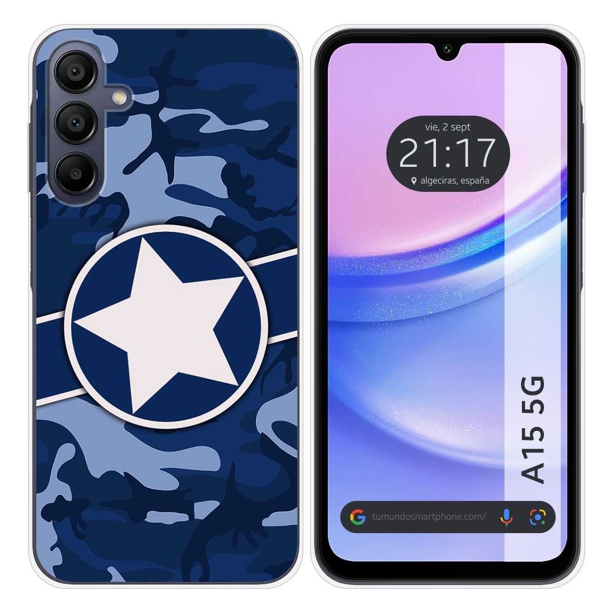 Funda Silicona para Samsung Galaxy A15 4G / 5G diseño Camuflaje 03 Dibujos