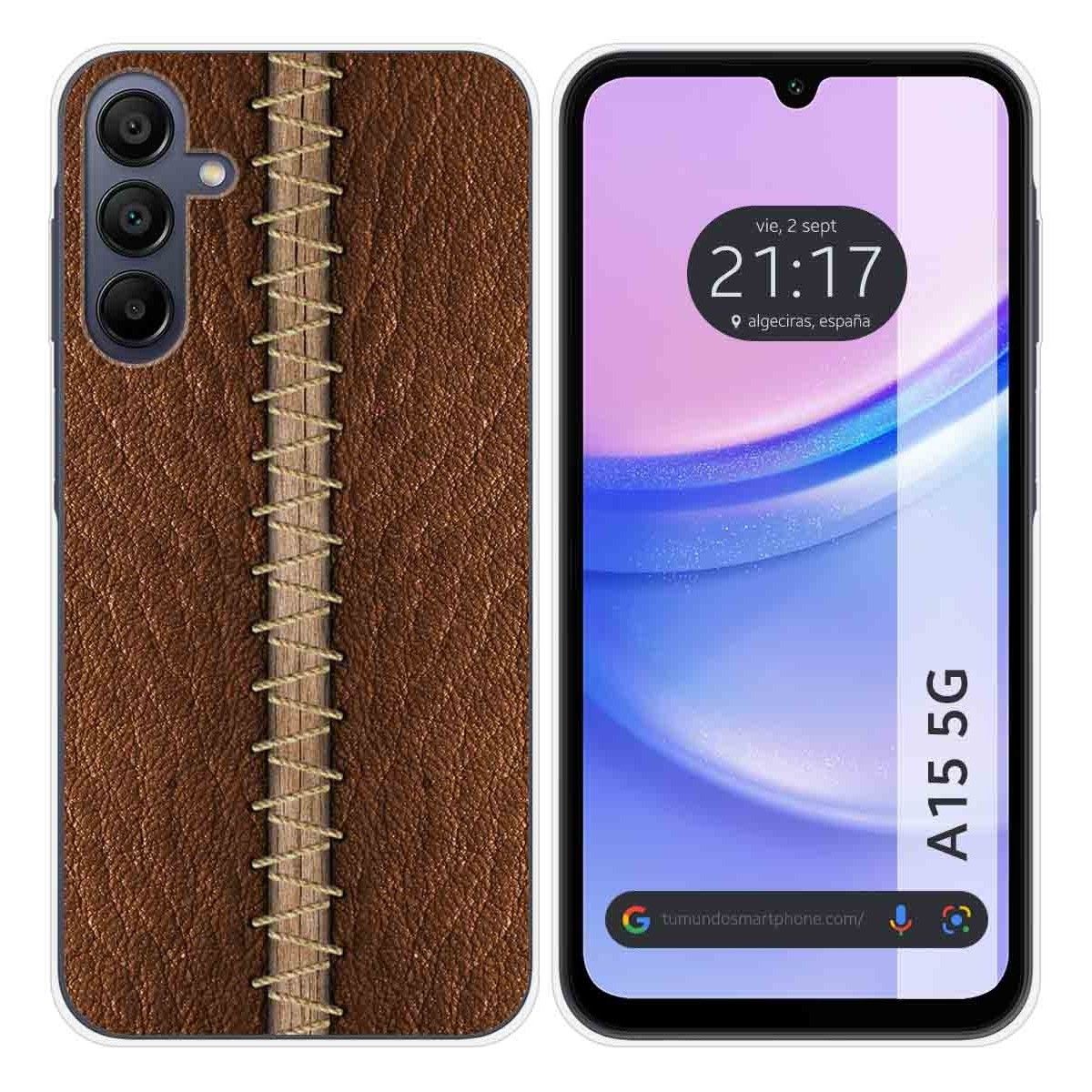 Funda Silicona para Samsung Galaxy A15 4G / 5G diseño Cuero 01 Dibujos