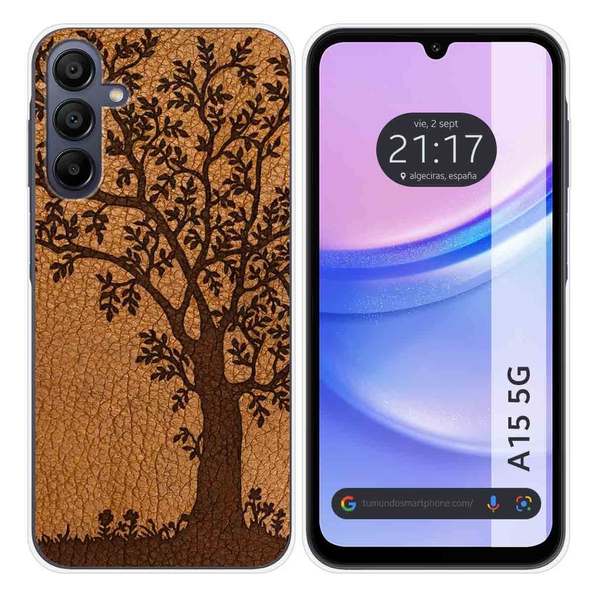 Funda Silicona para Samsung Galaxy A15 4G / 5G diseño Cuero 03 Dibujos
