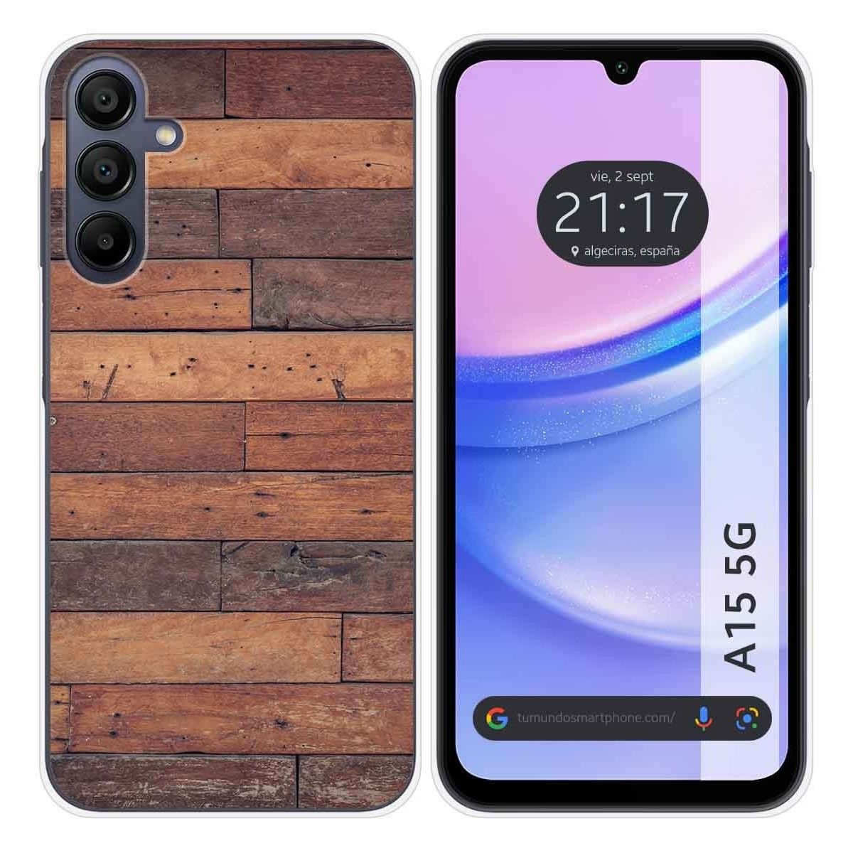 Funda Silicona para Samsung Galaxy A15 4G / 5G diseño Madera 03 Dibujos