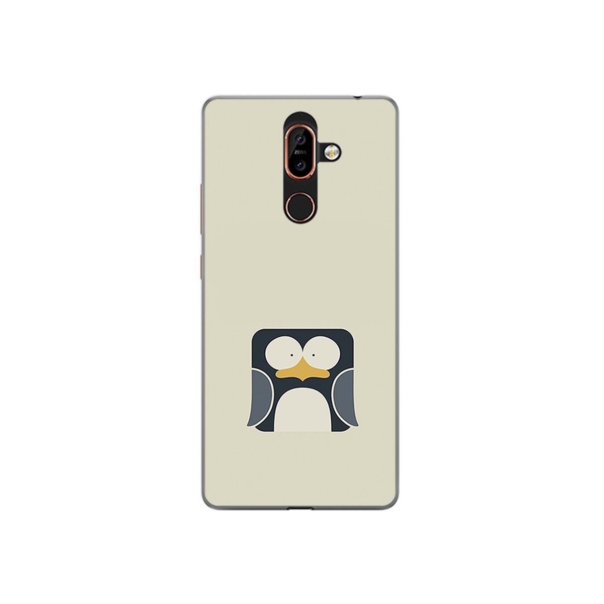 Funda Gel Tpu para Nokia 7 Plus Diseño Pingüino Dibujos